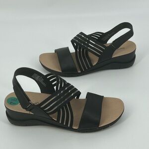 Baretraps Carlisa Criss Cross Strap‎ Wedge Sandal- Black- Size 7.5